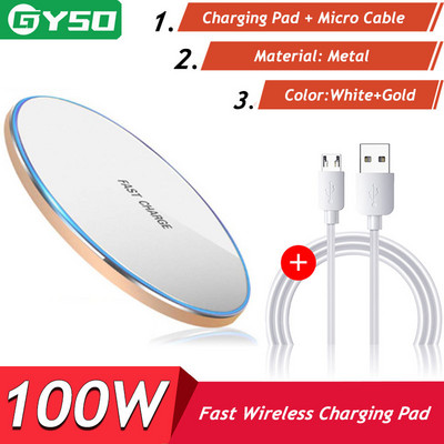 GYSO 100W super rýchla nabíjačka bezdrôtová nabíjačka nabíjacia podložka pre iPhone 13 12 Xs Max X Xr 8 Samsung Note 9 8 S10+ nabíjací adaptér