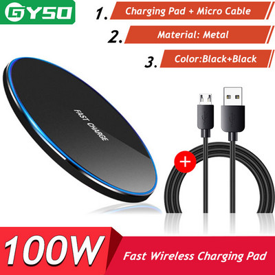 GYSO 100W super rýchla nabíjačka bezdrôtová nabíjačka nabíjacia podložka pre iPhone 13 12 Xs Max X Xr 8 Samsung Note 9 8 S10+ nabíjací adaptér