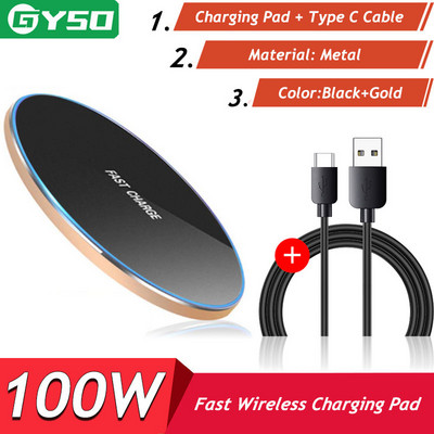 GYSO 100W super rýchla nabíjačka bezdrôtová nabíjačka nabíjacia podložka pre iPhone 13 12 Xs Max X Xr 8 Samsung Note 9 8 S10+ nabíjací adaptér