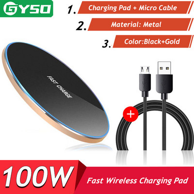 GYSO 100W super rýchla nabíjačka bezdrôtová nabíjačka nabíjacia podložka pre iPhone 13 12 Xs Max X Xr 8 Samsung Note 9 8 S10+ nabíjací adaptér