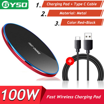 GYSO 100W super rýchla nabíjačka bezdrôtová nabíjačka nabíjacia podložka pre iPhone 13 12 Xs Max X Xr 8 Samsung Note 9 8 S10+ nabíjací adaptér