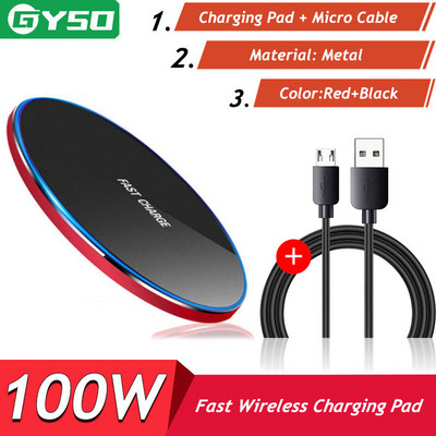 GYSO 100W super rýchla nabíjačka bezdrôtová nabíjačka nabíjacia podložka pre iPhone 13 12 Xs Max X Xr 8 Samsung Note 9 8 S10+ nabíjací adaptér