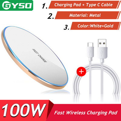 GYSO 100W super rýchla nabíjačka bezdrôtová nabíjačka nabíjacia podložka pre iPhone 13 12 Xs Max X Xr 8 Samsung Note 9 8 S10+ nabíjací adaptér
