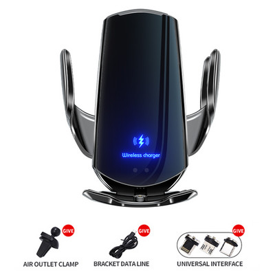 100 W automobilinis belaidis įkroviklis Magnetinis automatinis automobilinis telefono laikiklis skirtas iPhone 14 13 12 Samsung infraraudonųjų spindulių indukciniam greitam įkrovimui