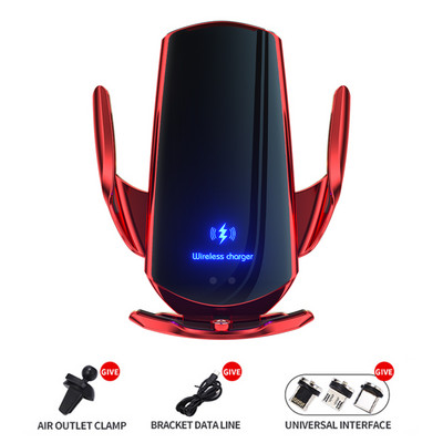 100 W automobilinis belaidis įkroviklis Magnetinis automatinis automobilinis telefono laikiklis skirtas iPhone 14 13 12 Samsung infraraudonųjų spindulių indukciniam greitam įkrovimui