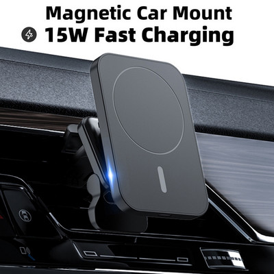 15W magnetická bezdrôtová nabíjačka do auta, stojan do vetracieho otvoru, držiak telefónu, rýchla nabíjacia stanica pre iPhone 12 13 Pro Max, nabíjačka MacSafe QI