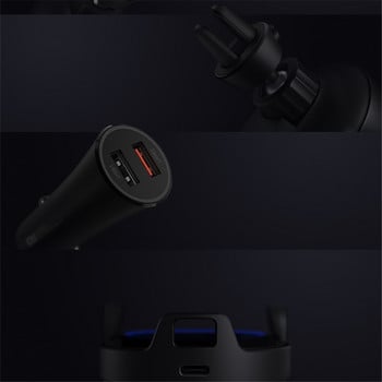 Xiaomi Mi 20W Max Qi Wireless Charger Car Electric Auto Pinch 2.5D Glass Ring Lit For Mi 9 MIX 2S / 3 For iPhone 13 12 Pro Max