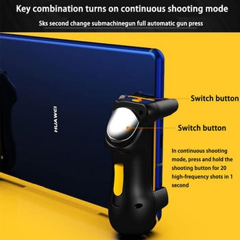 PUBG Trigger Controller за Ipad Tablet Капацитатен L1R1 Fire Aim Button Triggers Gamepad Joystick For Ipad Tablet FPS Game