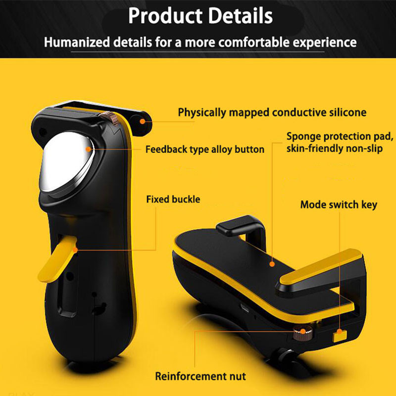 PUBG Trigger Controller Ipad Tablet Kapacitás L1R1 Fire Aim Gomb Triggerek Gamepad Joystick Ipad Tablet FPS játékhoz