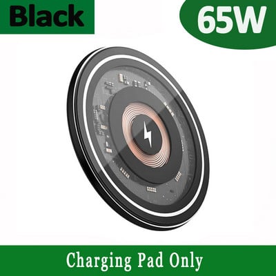 65 W vezeték nélküli töltőpad iPhone 14 13 12 11 Pro XS Max Mini X XR Samsung indukciós gyors vezeték nélküli töltő dokkolóhoz