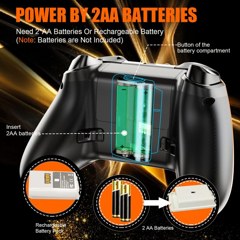 Belaidis žaidimų pultelis, skirtas Xbox One valdikliui, WiFi vairasvirtei su dviguba vibracija ir 6 ašimis suderinama su Xbox one X/S