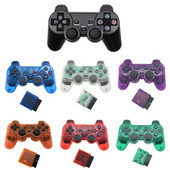 SONY PS2 bezvadu kontroliera spēļu panelim Play Station 2 kursorsviras konsolei PS2 sony PS1 caurspīdīgai krāsai