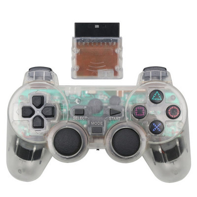 SONY PS2 bezvadu kontroliera spēļu panelim Play Station 2 kursorsviras konsolei PS2 sony PS1 caurspīdīgai krāsai