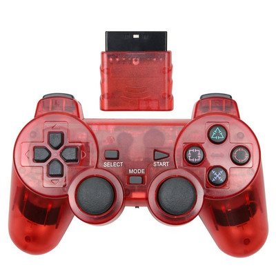 SONY PS2 bezvadu kontroliera spēļu panelim Play Station 2 kursorsviras konsolei PS2 sony PS1 caurspīdīgai krāsai