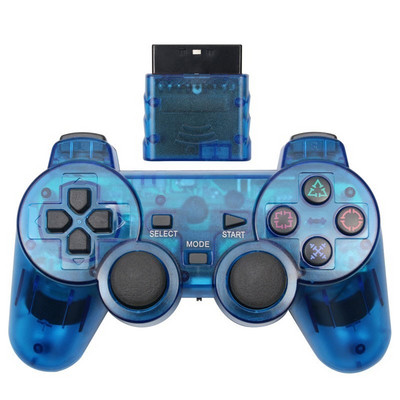 SONY PS2 bezvadu kontroliera spēļu panelim Play Station 2 kursorsviras konsolei PS2 sony PS1 caurspīdīgai krāsai