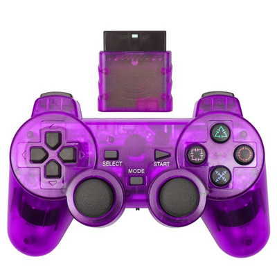 SONY PS2 bezvadu kontroliera spēļu panelim Play Station 2 kursorsviras konsolei PS2 sony PS1 caurspīdīgai krāsai