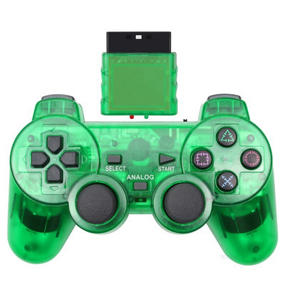 SONY PS2 bezvadu kontroliera spēļu panelim Play Station 2 kursorsviras konsolei PS2 sony PS1 caurspīdīgai krāsai