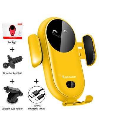 Încărcător de mașină fără fir inteligent Suport telefon auto 30W pentru Iphone 12 13 Xiaomi Huawei Senzor de încărcare rapidă Adaptor pentru mașină fără fir pentru telefon