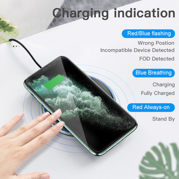 Ασύρματος φορτιστής 15W για iPhone 14 13 12 11 XS X XR 8 Airpods 3 Pro Induction Fast Charging Pad Για Samsung S22 S21 Xiaomi mi 13