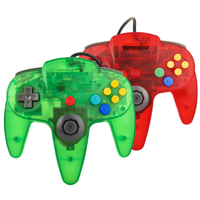 2PCS N64 USB laidinis žaidimų pultelis N64 valdiklis Gamepad vairasvirtė Classic N64 Game Pad retro žaidimai, skirti Windows PC/Mac nešiojamam kompiuteriui