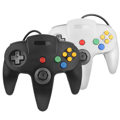 2PCS N64 USB laidinis žaidimų pultelis N64 valdiklis Gamepad vairasvirtė Classic N64 Game Pad retro žaidimai, skirti Windows PC/Mac nešiojamam kompiuteriui