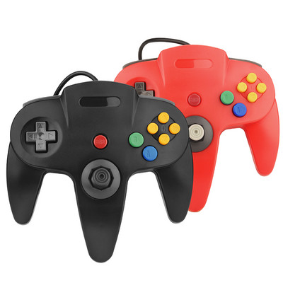 2PCS N64 USB laidinis žaidimų pultelis N64 valdiklis Gamepad vairasvirtė Classic N64 Game Pad retro žaidimai, skirti Windows PC/Mac nešiojamam kompiuteriui