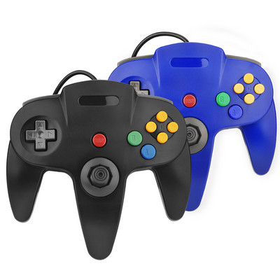 2PCS N64 USB laidinis žaidimų pultelis N64 valdiklis Gamepad vairasvirtė Classic N64 Game Pad retro žaidimai, skirti Windows PC/Mac nešiojamam kompiuteriui