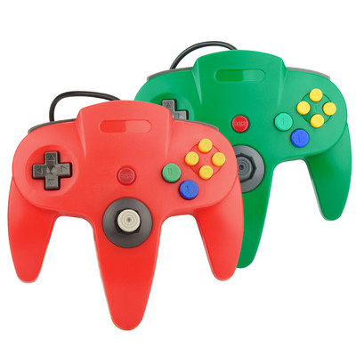 2PCS N64 USB laidinis žaidimų pultelis N64 valdiklis Gamepad vairasvirtė Classic N64 Game Pad retro žaidimai, skirti Windows PC/Mac nešiojamam kompiuteriui