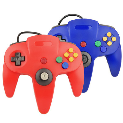2PCS N64 USB laidinis žaidimų pultelis N64 valdiklis Gamepad vairasvirtė Classic N64 Game Pad retro žaidimai, skirti Windows PC/Mac nešiojamam kompiuteriui