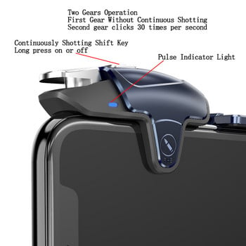 Контролер за мобилни игри Капацитет Геймпад Джойстик Включи и пусни за iOS /Android Управление на тригер L1R1 PUBG Игра Fire Shooter