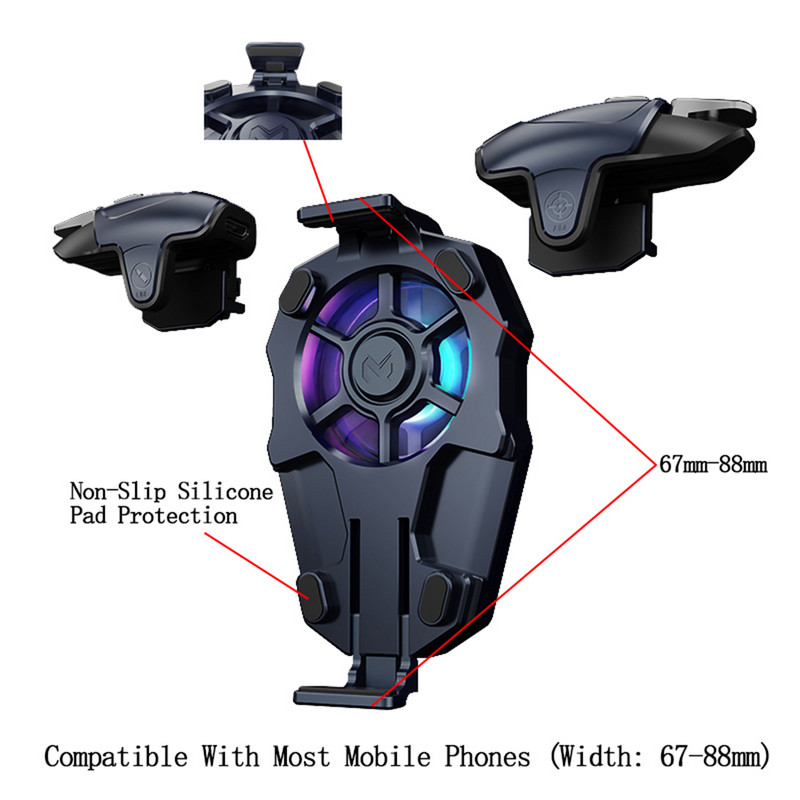Kontroler za mobilne igre Kapacitet Gamepad Joystick Plug and Play za iOS / Android Kontrola okidača L1R1 PUBG igra Fire Shooter