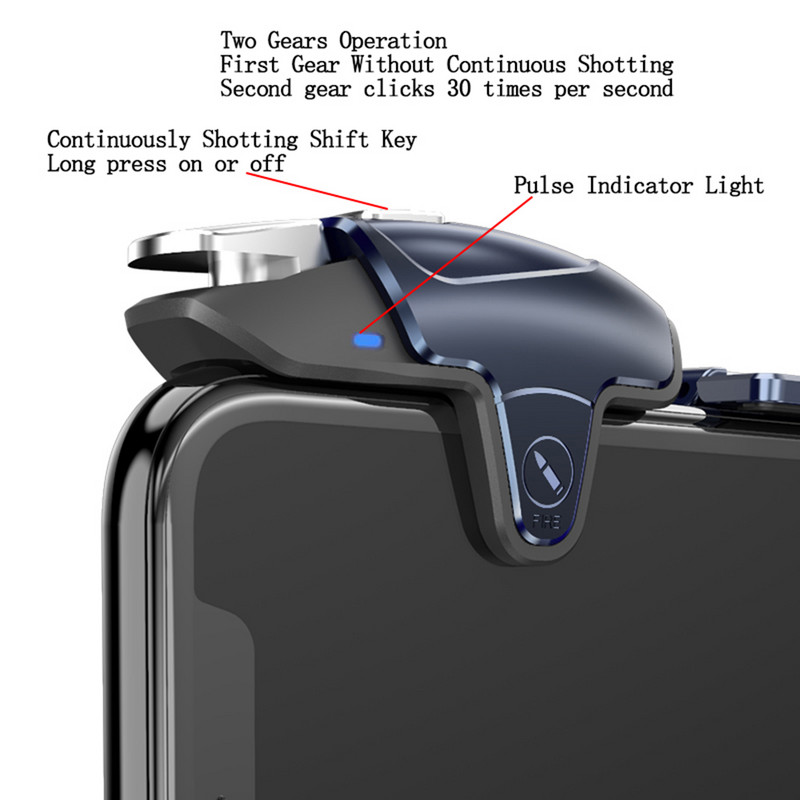 Kontroler za mobilne igre Kapacitet Gamepad Joystick Plug and Play za iOS / Android Kontrola okidača L1R1 PUBG igra Fire Shooter