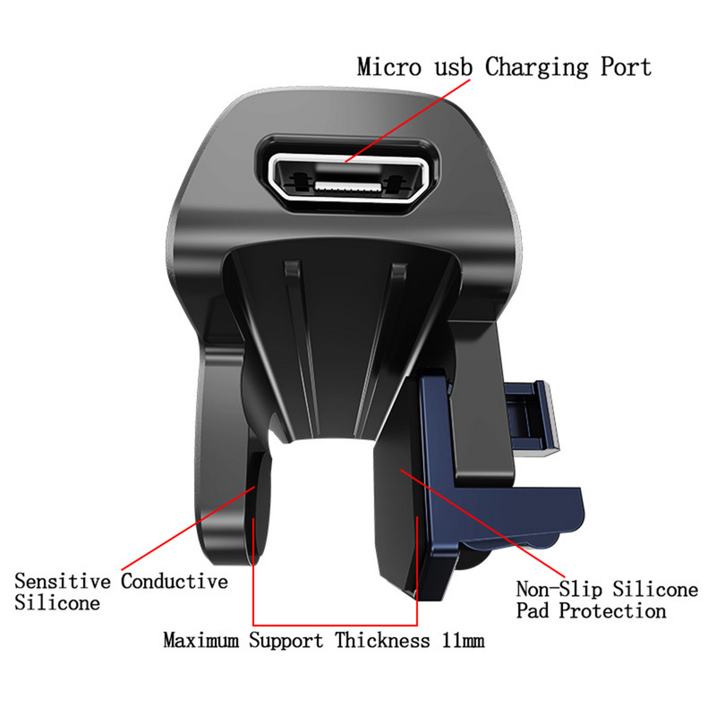 Kontroler za mobilne igre Kapacitet Gamepad Joystick Plug and Play za iOS / Android Kontrola okidača L1R1 PUBG igra Fire Shooter