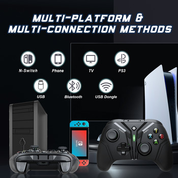 Ασύρματο Gamepad για Nintedo Switch Console USB Dongle 6-Axis Dual Vibration Joystick, Συμβατό με ελεγκτή Android/lOS/PC/PS3