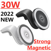 30 W magnetinis belaidis įkroviklis automobilinis oro ventiliacijos stovas telefono laikiklis greito įkrovimo stotelė, skirta iPhone 12 13 Pro Max Macsafe įkrovikliams