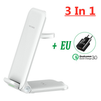 Suport de încărcare rapid fără fir 4 în 1 30W pentru iPhone 13 12 11 Airpods Pro Apple Watch iWatch 6 7 Stație de încărcare pliabilă