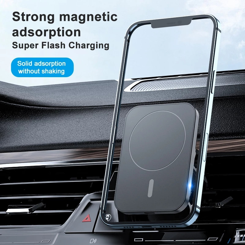 30 W magnetinis belaidis įkroviklis Automobilinis oro ventiliacinis telefono laikiklis greito įkrovimo stotelė, skirta iPhone 12 13 14 Pro Max macsafe įkrovikliams