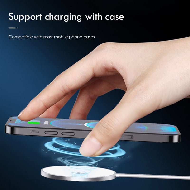 Mágneses vezeték nélküli töltő iPhone 13 12 Pro Max Mini 15 W gyorstöltés iPhone 11 XS vezeték nélküli töltő Huawei Xiaomi Qi készülékhez