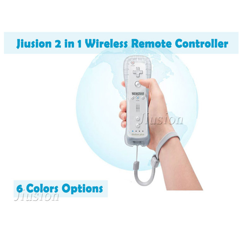 Controler 2 în 1 pentru Nintendo Wii U Built-in Motion Plus Mando Nunchuck Telecomandă Gamepad Joystick cu carcasă din silicon