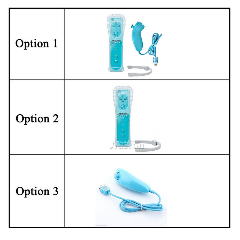 Controler 2 în 1 pentru Nintendo Wii U Built-in Motion Plus Mando Nunchuck Telecomandă Gamepad Joystick cu carcasă din silicon