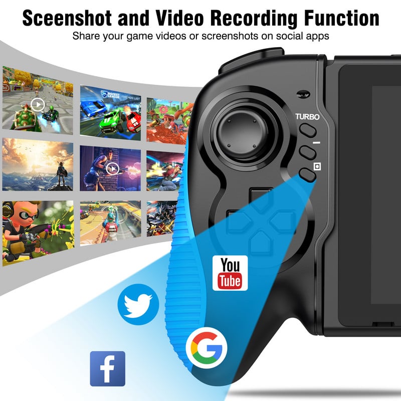 Pro valdiklis, skirtas Nintendo Switch žaidimų pultui Integruotas 6 ašių giroskopo dizaino rankena, dviguba variklio vibracija, skirta Switch Joy Pad