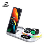 Belaidis įkroviklis 3 viename, skirtas Samsung 30 W Qi greito įkrovimo stotelei, skirtas Samsung S22 Ultra Galaxy Watch 5 4 įkroviklio dokui, sulankstomas