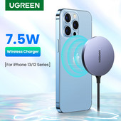UGREEN Magnetski bežični punjač za iPhone 14 13 Serija telefonski punjač Magnetni indukcijski punjač za iPhone Podloga za bežično punjenje