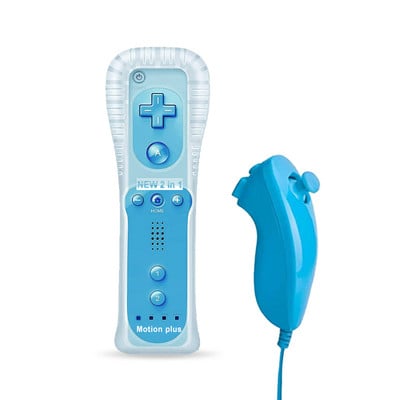 2 viename, skirtas Nintendo Wiimote Built in Motion Plus Inside Remote Gamepad Controller Wii Controller Wii nuotolinio valdymo pultui ir nunchuck