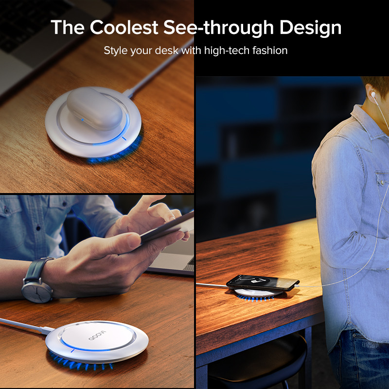 Încărcător rapid fără fir 15W pentru Samsung Galaxy S20 S10 S9 S8 Note 10 9 8 Pad de încărcare USB Qi pentru iPhone 13 12 Pro Xs Max X 8 Plus