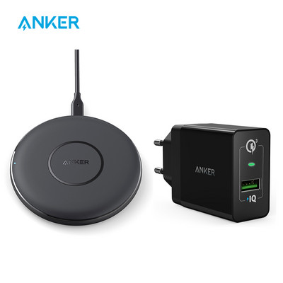 Bezdrôtová nabíjačka Anker 313 PowerWave Pad s certifikáciou Qi, 10W max. pre iPhone 11, iPhone 14, AirPods a Galaxy S20.