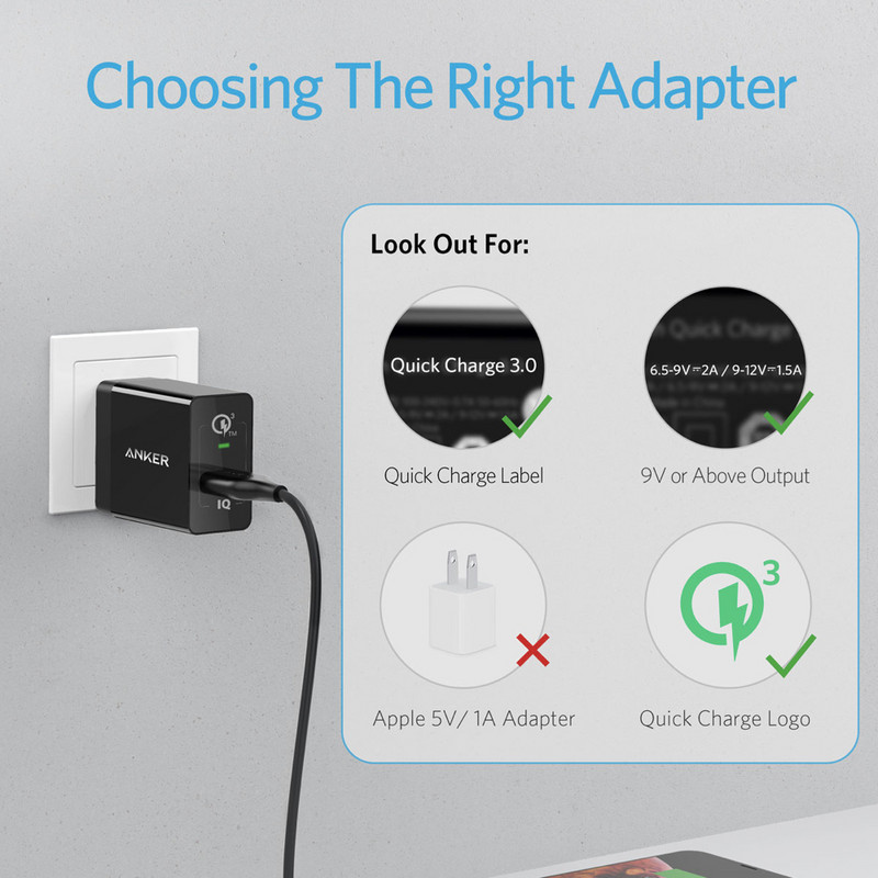 Anker Wireless Charger 313 PowerWave Pad Qi-Certified 10W Max iPhone 11 iPhone 14 AirPods Galaxy S20 bezvadu uzlādes paliktnis