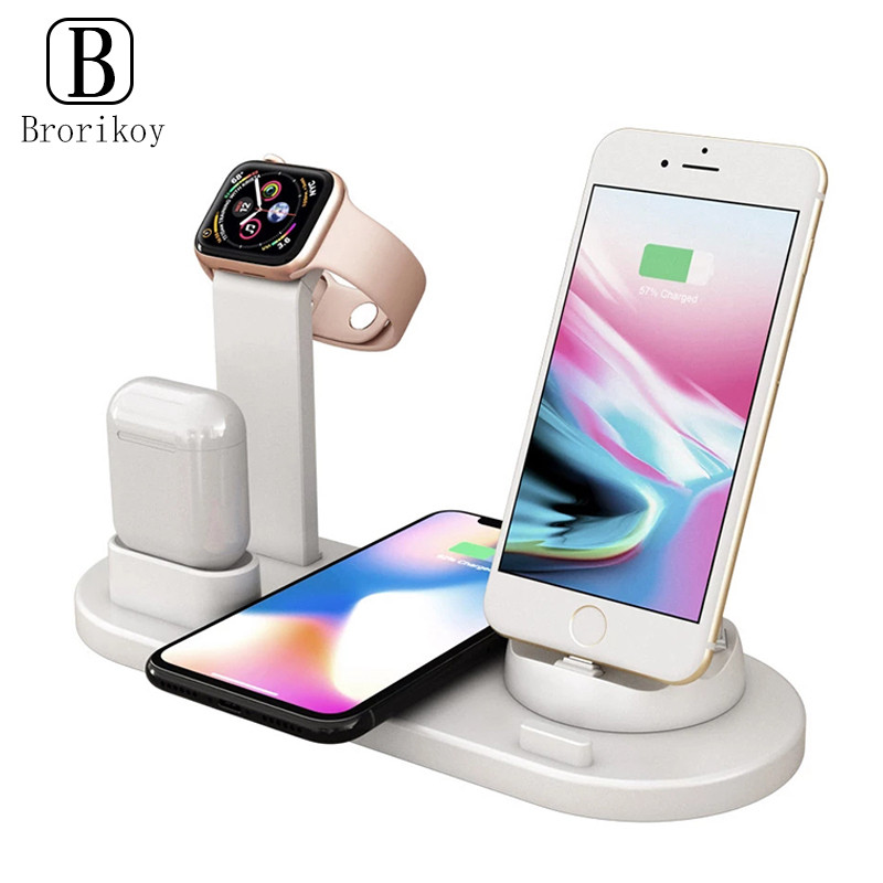Suport pentru încărcător fără fir Stație tip C Suport de încărcare rapidă pentru iPhone 14 13 12 Samsung Xiaomi Încărcătoare de birou pentru iWatch Airpods