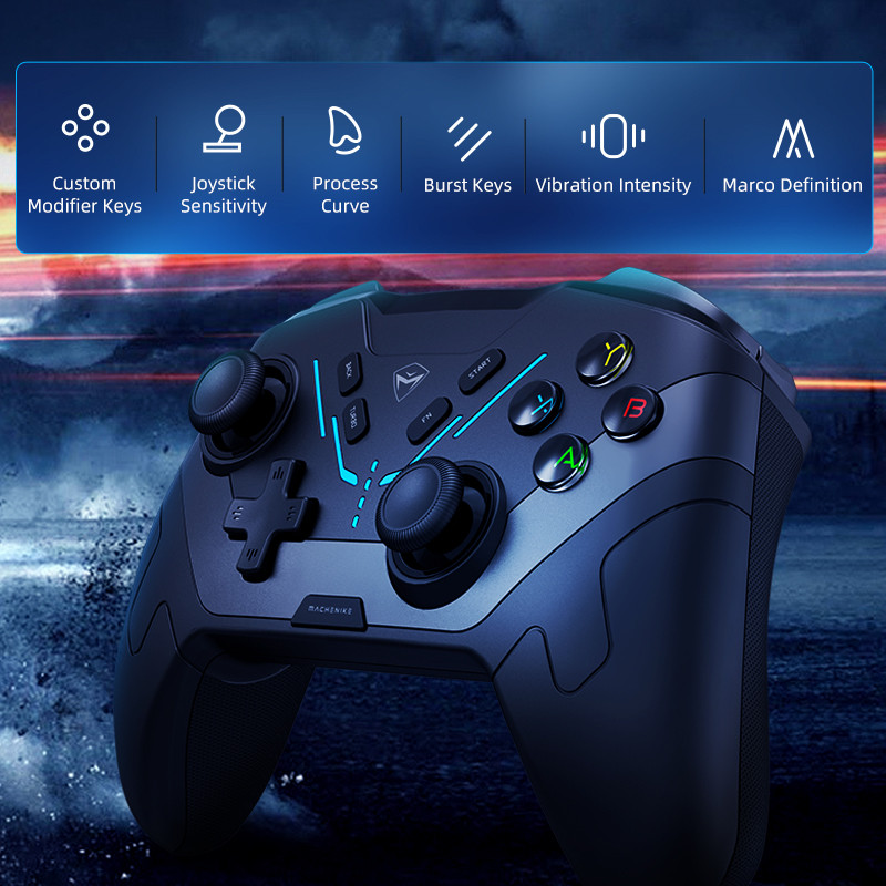 Machenike HG510W belaidis žaidimų pulto valdiklis, suderinamas su Nintendo Switch Android TV Box MacOS Windows PC vairasvirte telefonui