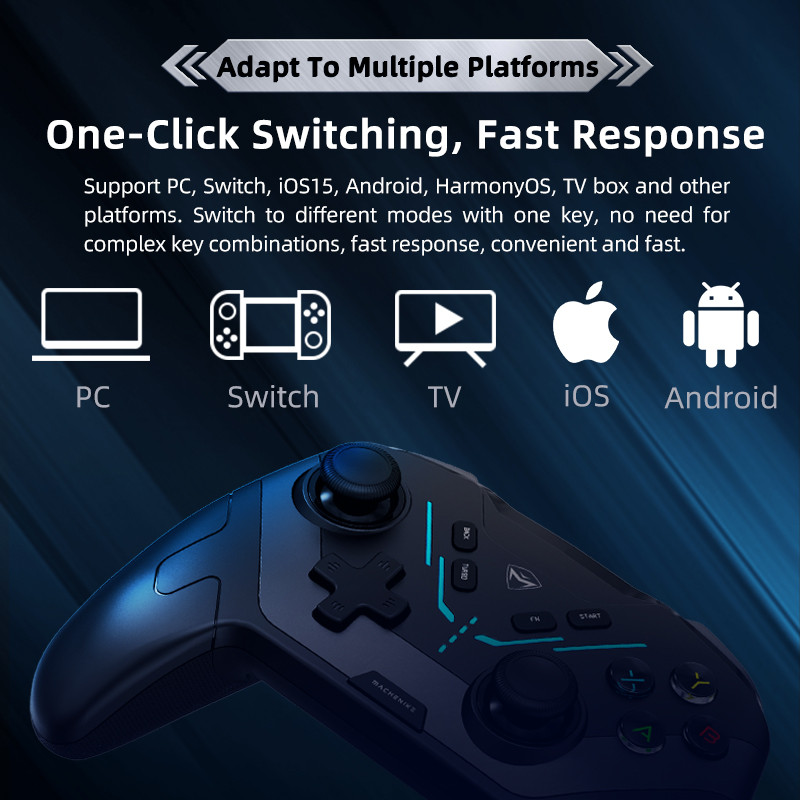 Machenike HG510W belaidis žaidimų pulto valdiklis, suderinamas su Nintendo Switch Android TV Box MacOS Windows PC vairasvirte telefonui